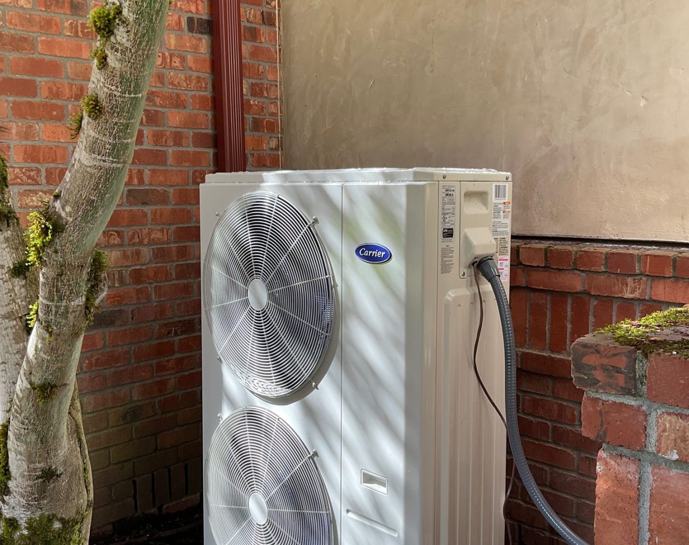 Pelican Heating & Air technician providing expert Daikin heat pump installation in Bellevue home, ensuring energy efficiency