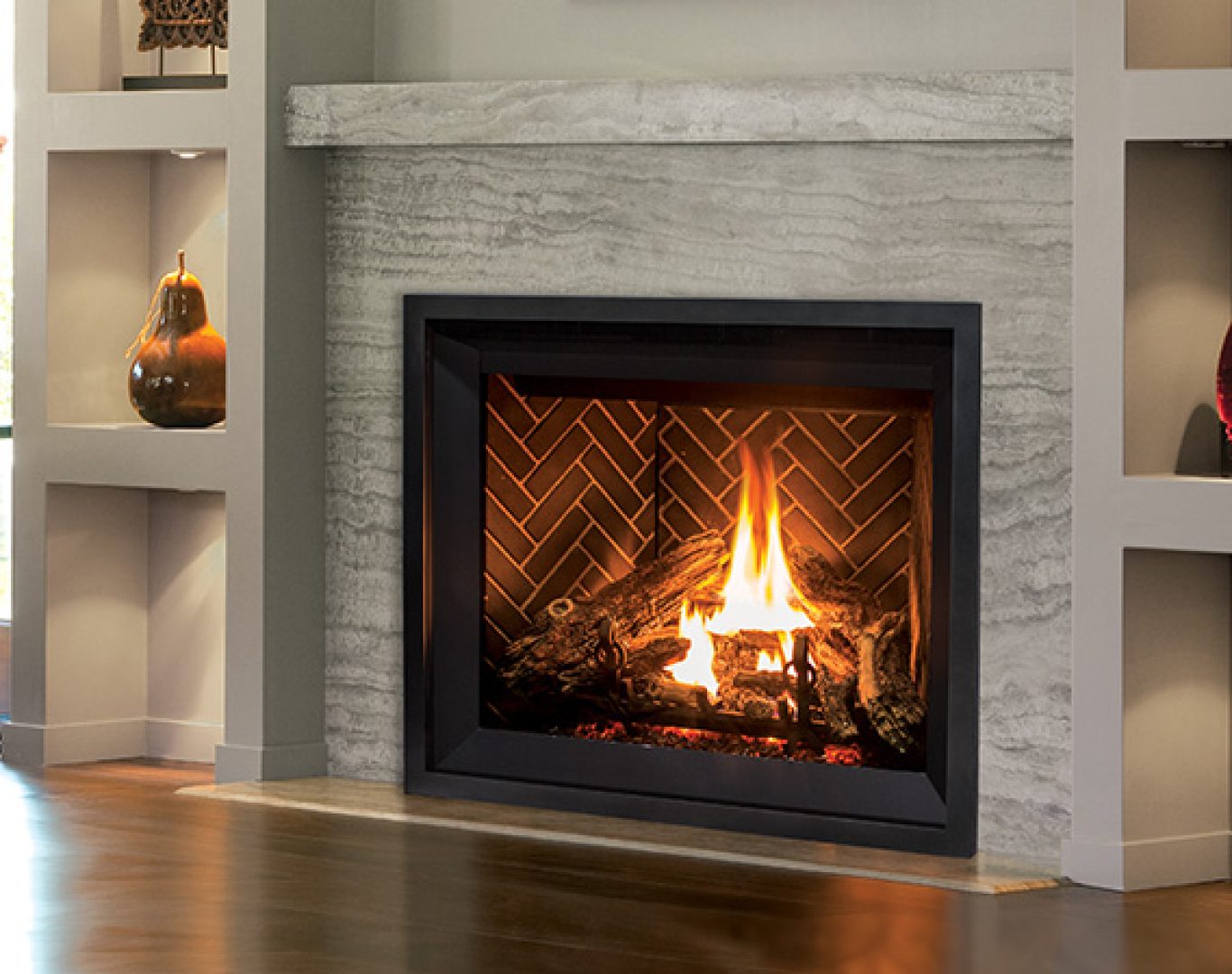 Experienced technician testing gas fireplace safety controls in a Bellevue condominium using diagnostic tools