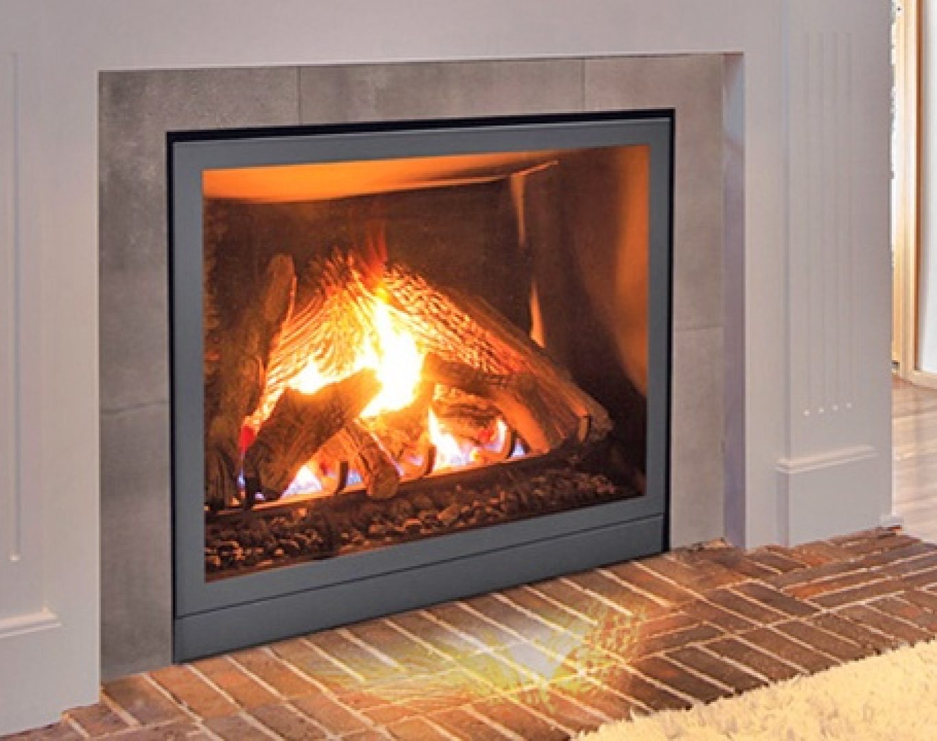 Certified specialist inspecting gas fireplace venting system for safety and efficiency in Bellevue property